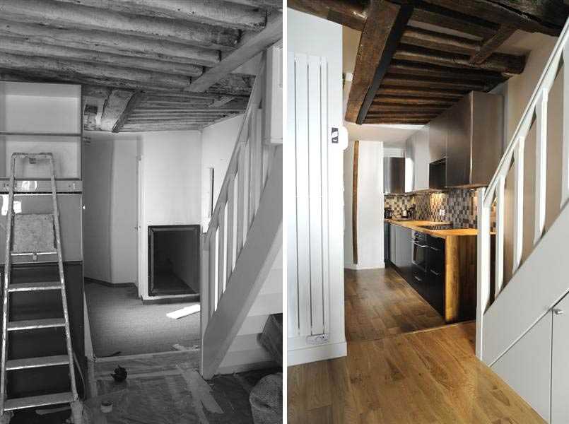Rénovation d'un escalier dans un appartement en duplex à Bordeaux