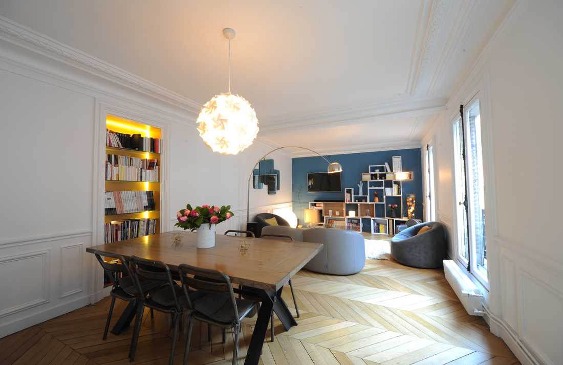 Un architecte d'intérieur s'est charger de redistribuer les pièces d’un appartement familial à Bordeaux