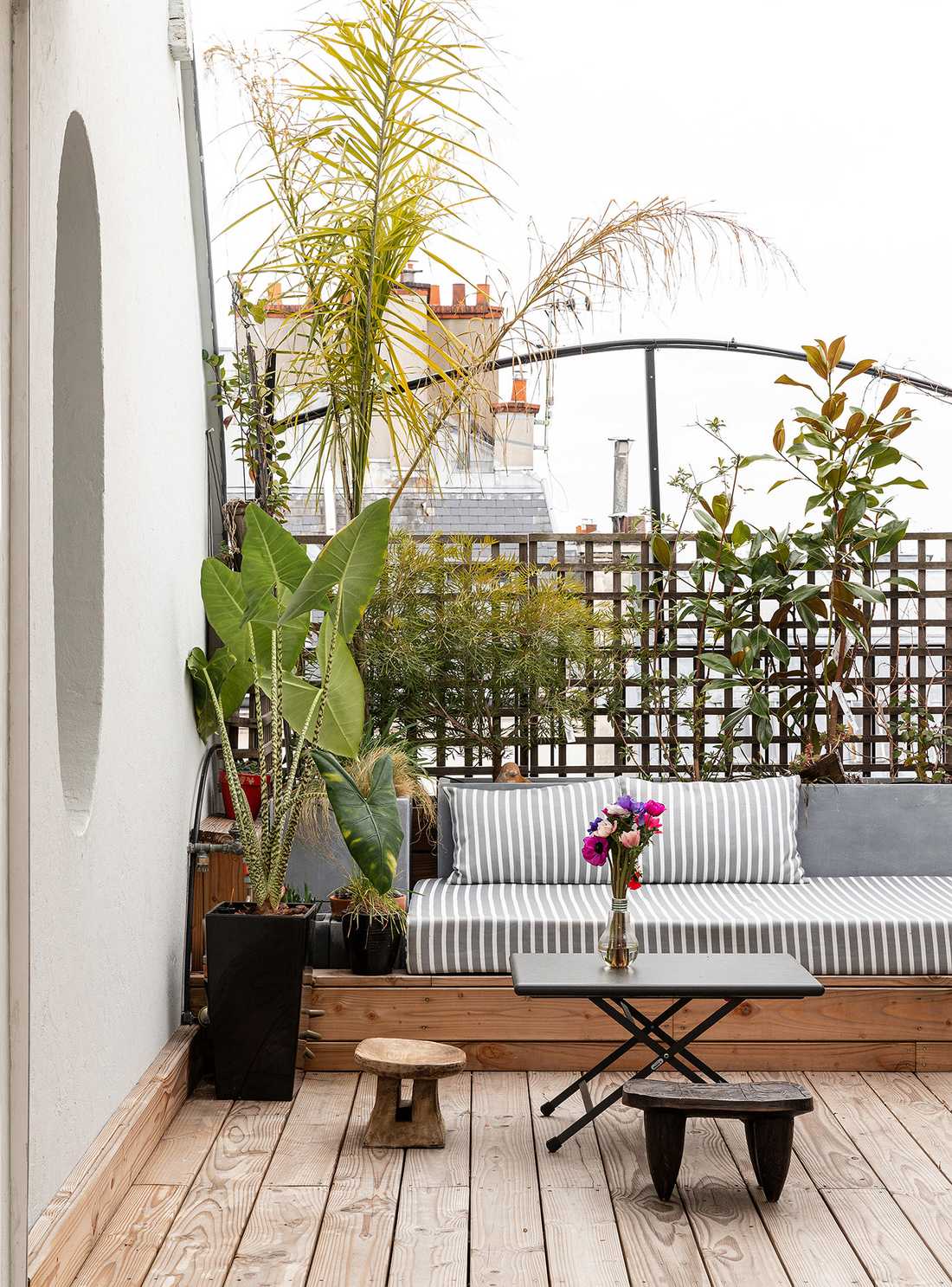 Terrasse de l'appartement à Bordeaux