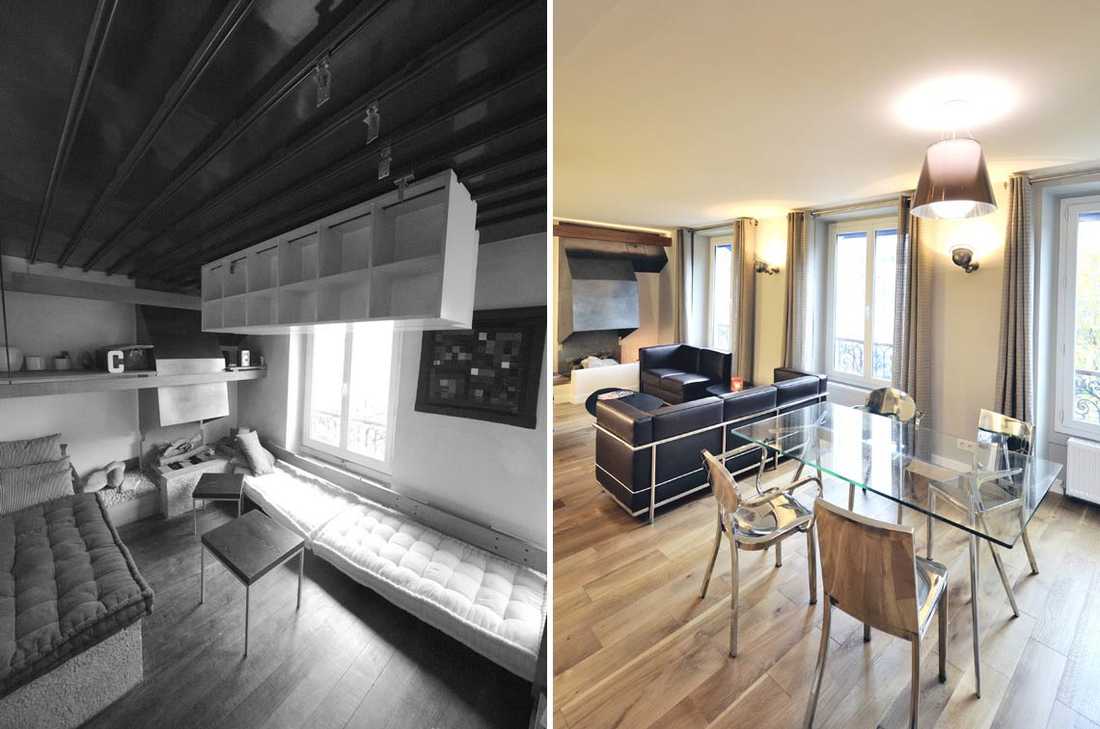 Aménagement d'un appartement atypique par un architecte d'intérieur à Bordeaux