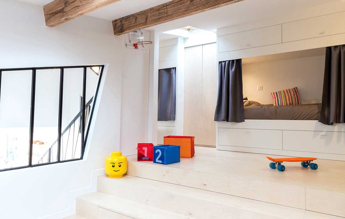 Chambre d'enfant dans un loft à Bordeaux
