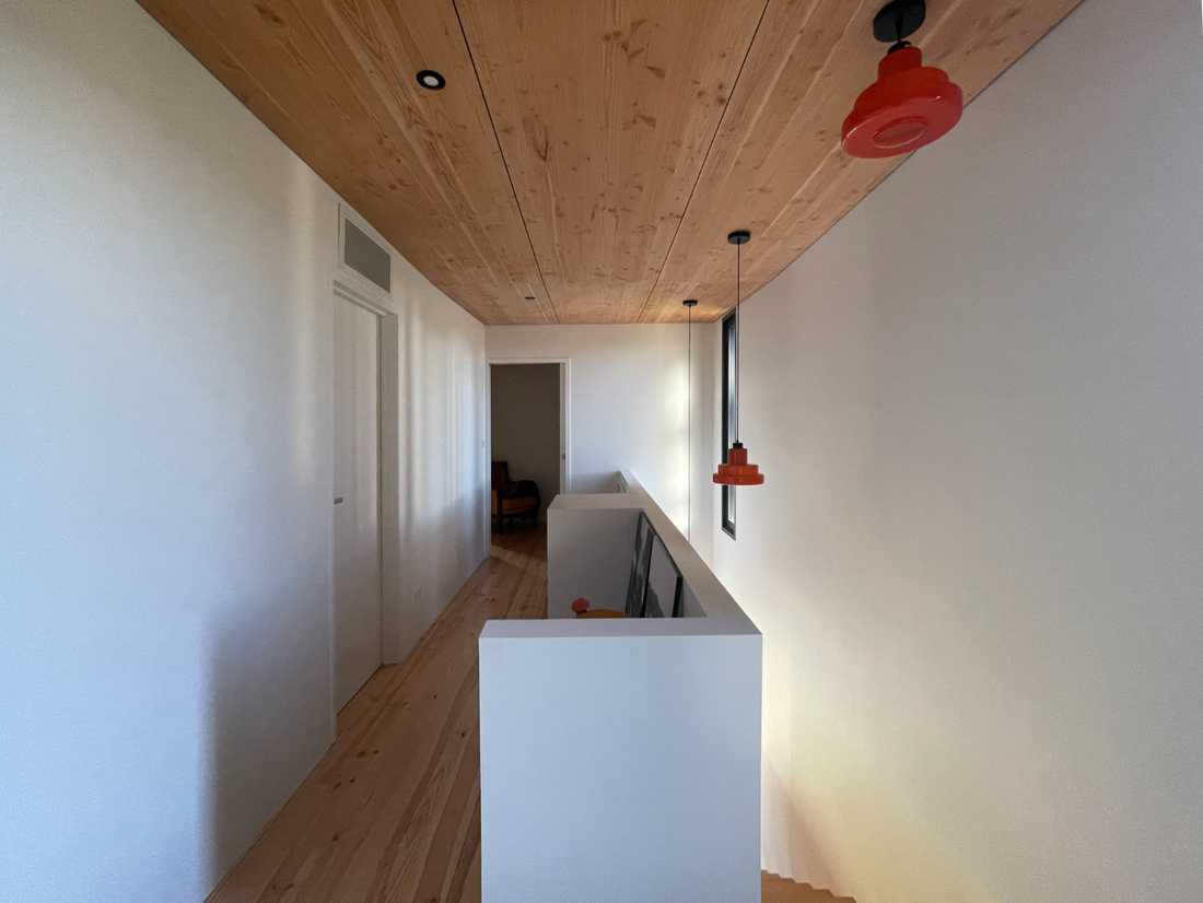 Maison contemporaine en ossature bois avec étage (R+1)