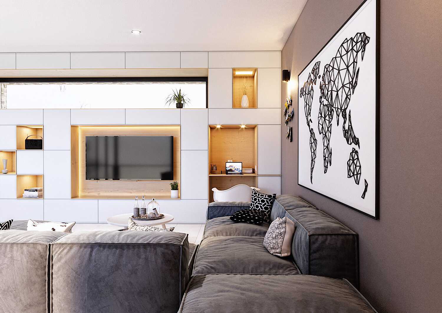 Construction of a contemporary villa