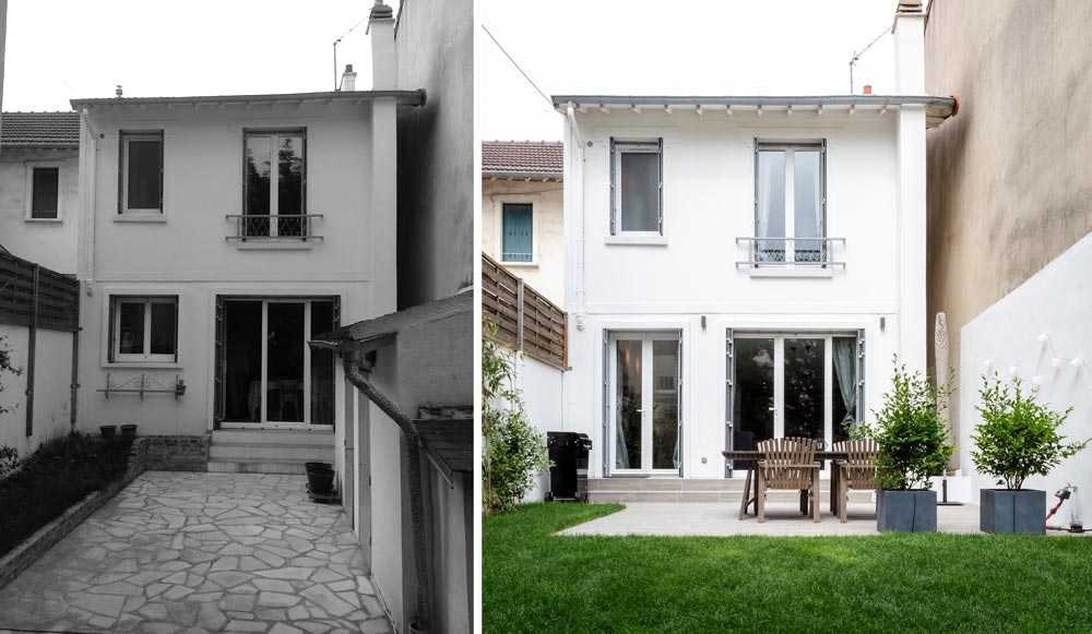 Rénovation de la facade d'une maison de ville à Bordeaux