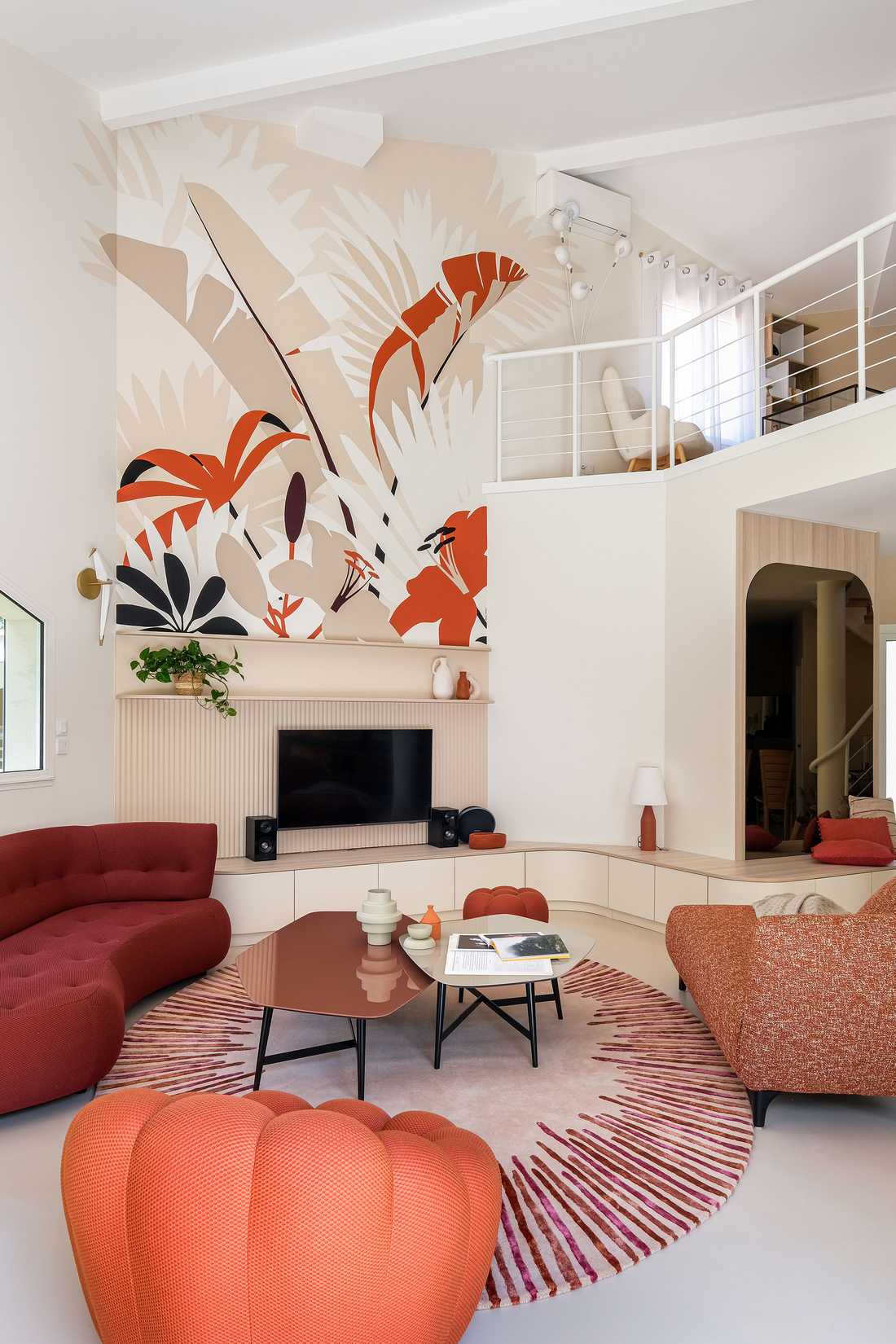 Aménagement du salon d'une maison acheté en VEFA à Bordeaux