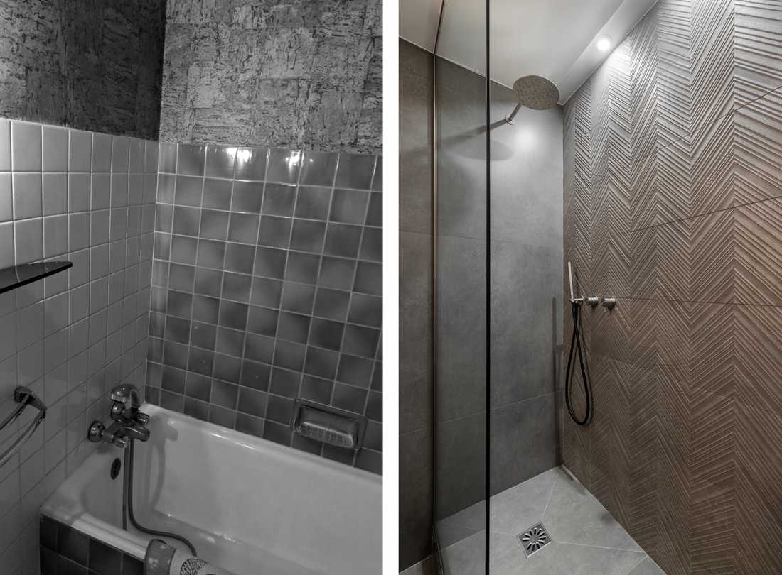 Avant-Après : Aménagement d'une salle de bain par un architecte à Bordeaux