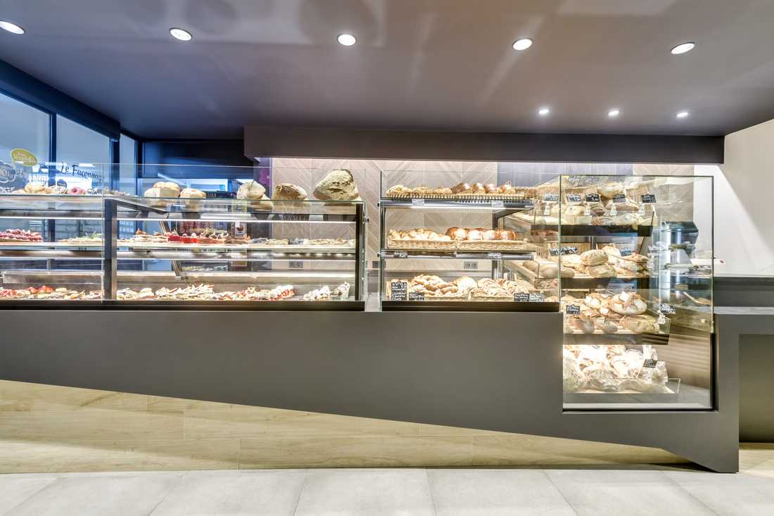 Linéraire de vente de boulangerie sur mesure