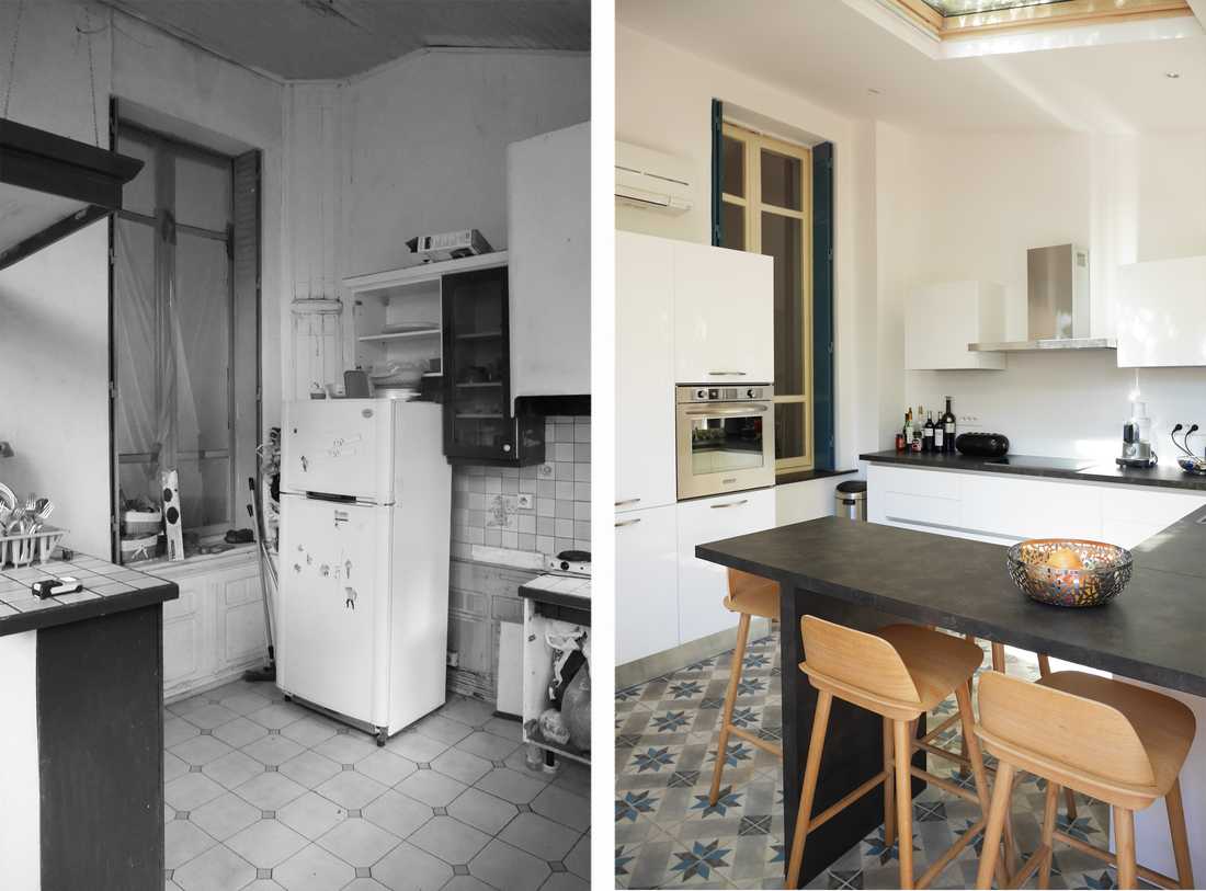 Rénovation de la cuisine d'une maison de ville à Bordeaux